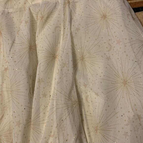 Torrid Midi Mesh Flutter Sleeve Dress Pristine Starburst Wedding Bridal Midi 2X - Picture 6 of 13